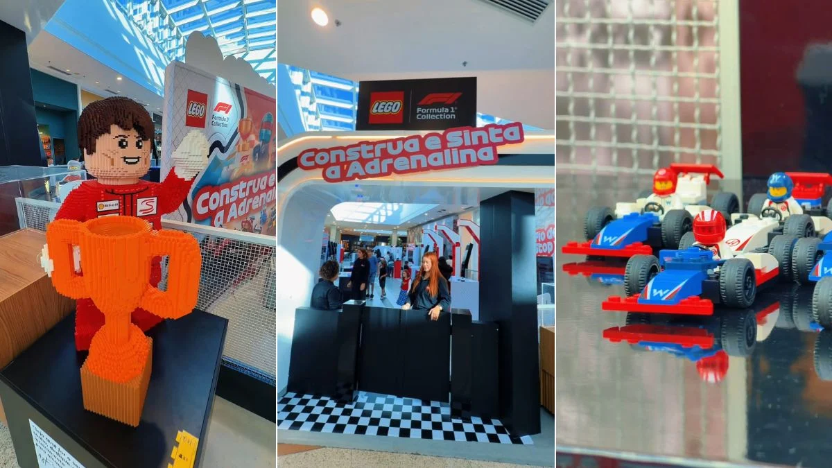 LEGO Fórmula 1 transforma shopping de BH em pista de diversão gratuita nas férias