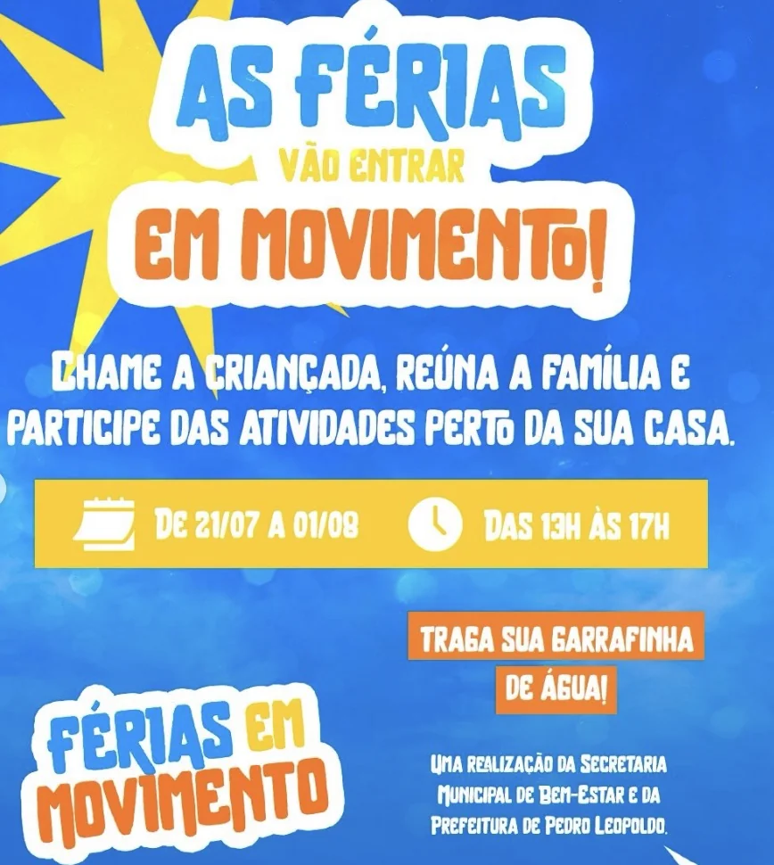 Pedro Leopoldo leva programação gratuita de férias para crianças em diversos bairros