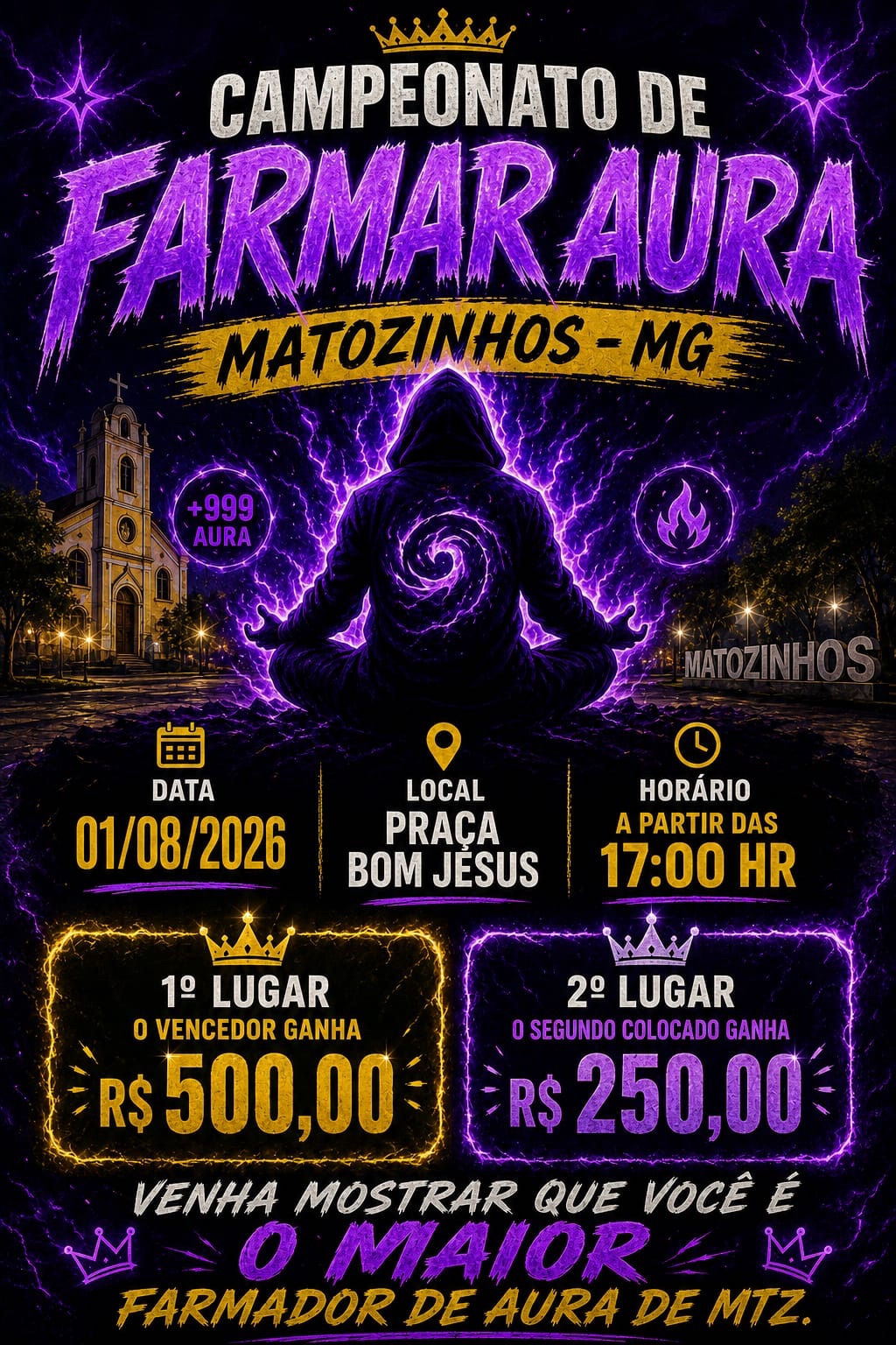 Matozinhos terá Campeonato de Farmar Aura com premiação de até R$ 500
