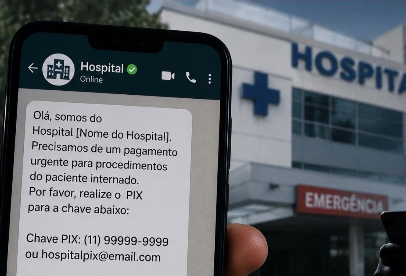 Golpistas usam nome de hospital para pedir PIX a familiares de pacientes em Pedro Leopoldo