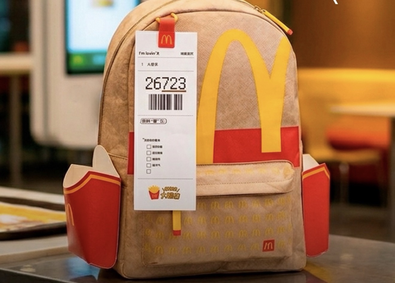 McDonald’s transforma ideia de cliente em mochila inspirada na embalagem de batata frita