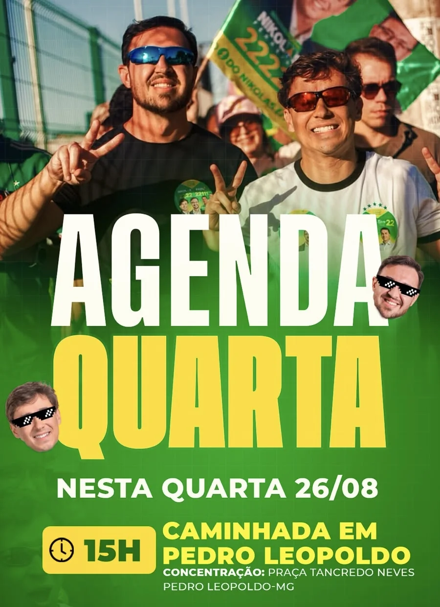 Nikolas Ferreira estará em Pedro Leopoldo nesta quarta-feira