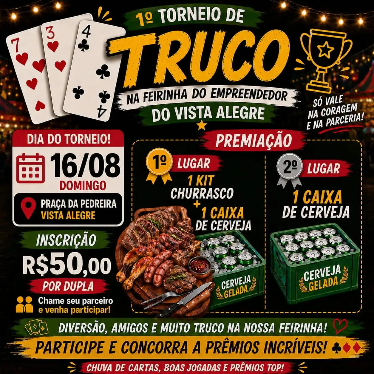 Feira do Empreendedor terá torneio de truco e shows em Matozinhos