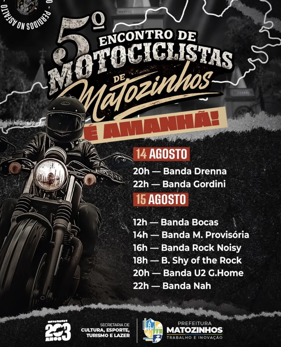 5º Encontro de Motociclistas acontece neste fim de semana em Matozinhos