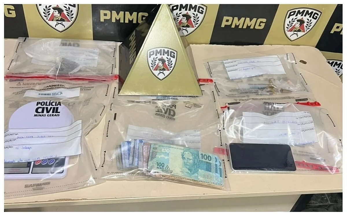 Homem é preso com R$ 3 mil e materiais ligados ao tráfico em MG