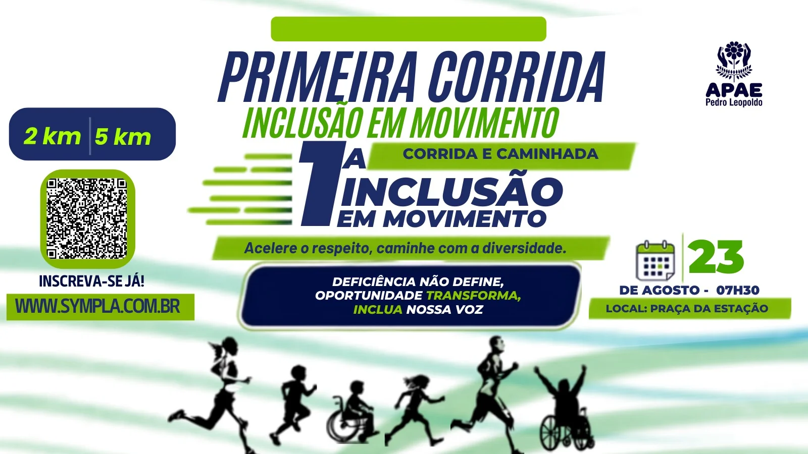 Pedro Leopoldo recebe 1ª Corrida Inclusão em Movimento