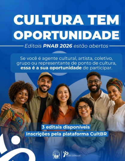 Pedro Leopoldo abre inscrições para editais da PNAB 2026