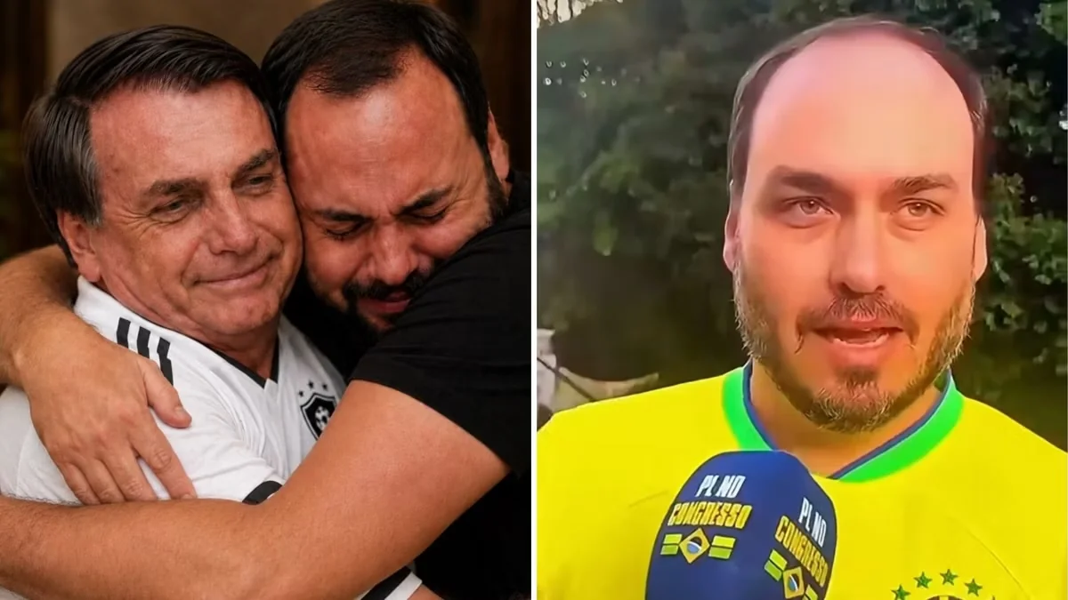 Carlos Bolsonaro visita pai e publica foto feita por IA