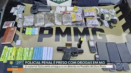 Policial penal é preso com drogas que seriam levadas para presídio