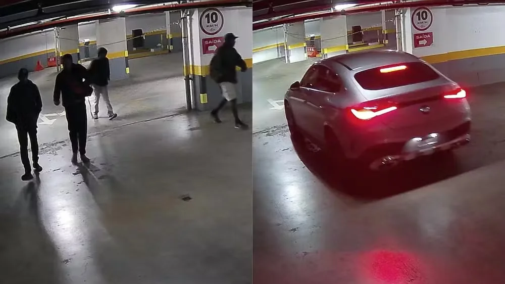 Criminosos furtam seis carros de luxo em estacionamento de BH e prejuízo passa de R$ 1 milhão