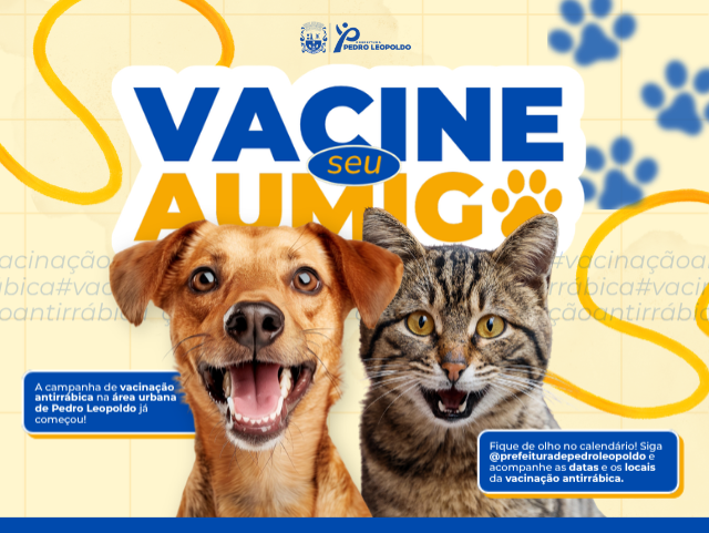 Vacinação antirrábica protege animais e reforça saúde pública em Pedro Leopoldo