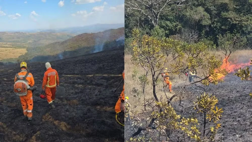 Incêndio atinge Parque Nacional da Serra do Gandarela, na Grande BH