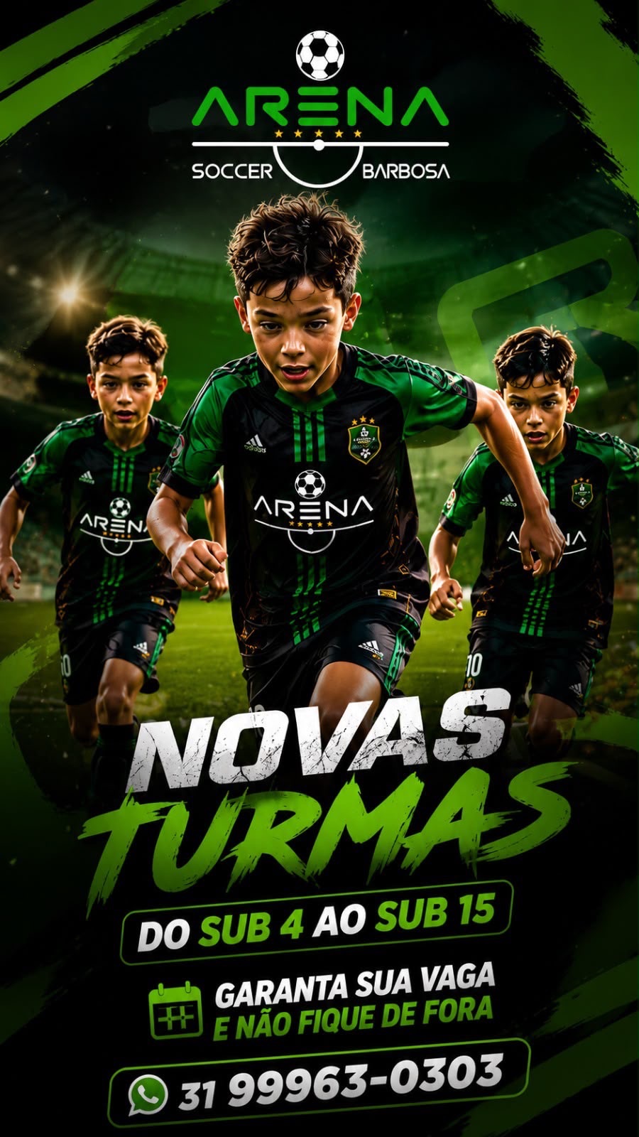 Arena Soccer Barbosa abre novas turmas e amplia vagas para alunos