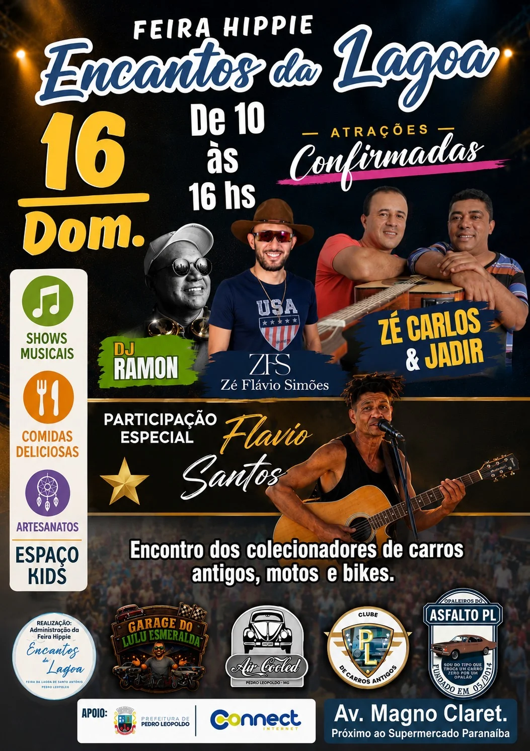 Feira Hippie Encantos da Lagoa acontece neste domingo em Pedro Leopoldo