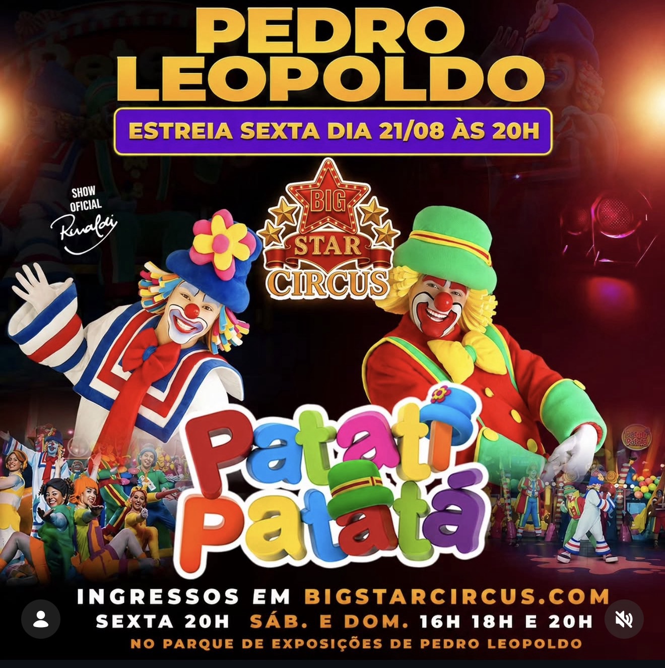Big Star Circus estreia em Pedro Leopoldo com Patati Patatá
