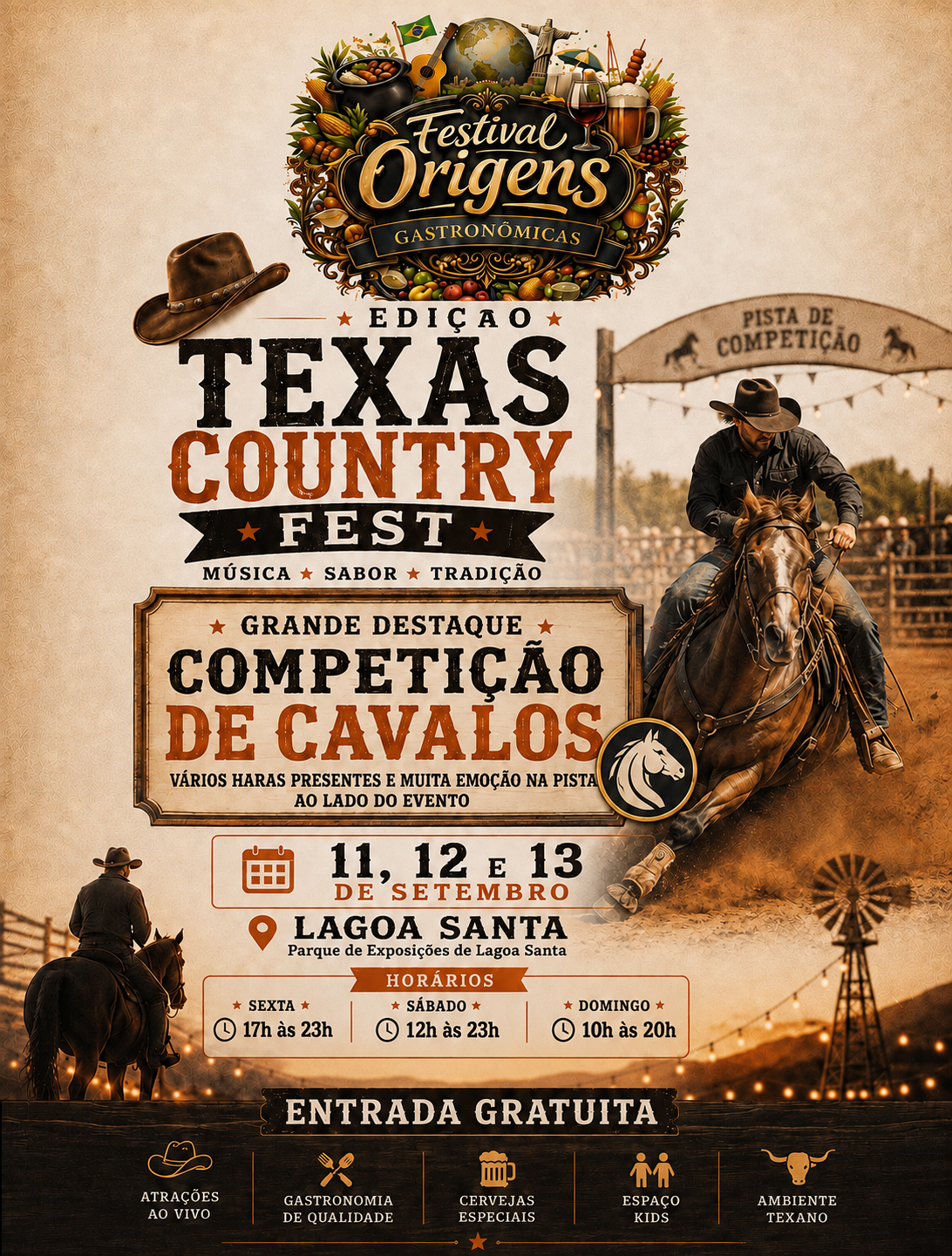 Texas Country Fest leva clima do Texas a Lagoa Santa
