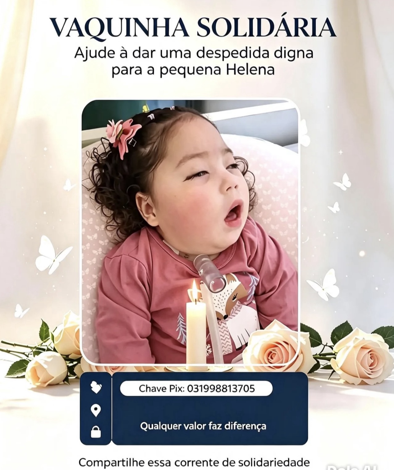 Família de Matozinhos pede ajuda para custear sepultamento de criança
