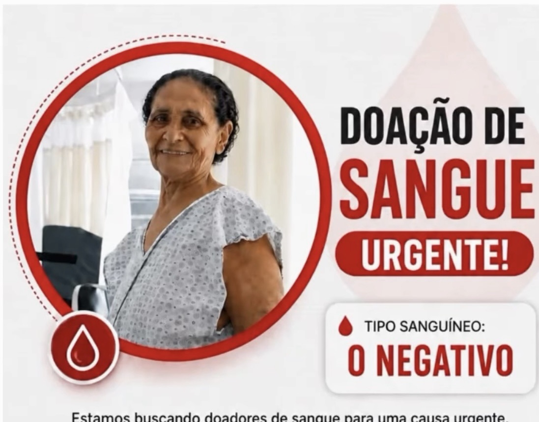 Família pede doações de sangue para ex-cantineira do Rui Barbosa em Pedro Leopoldo