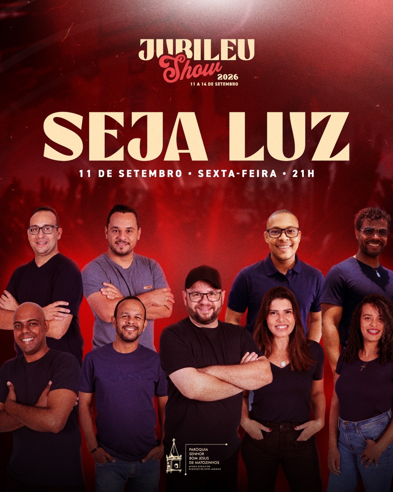 Banda Seja Luz é a primeira atração confirmada do Jubileu Show 2026