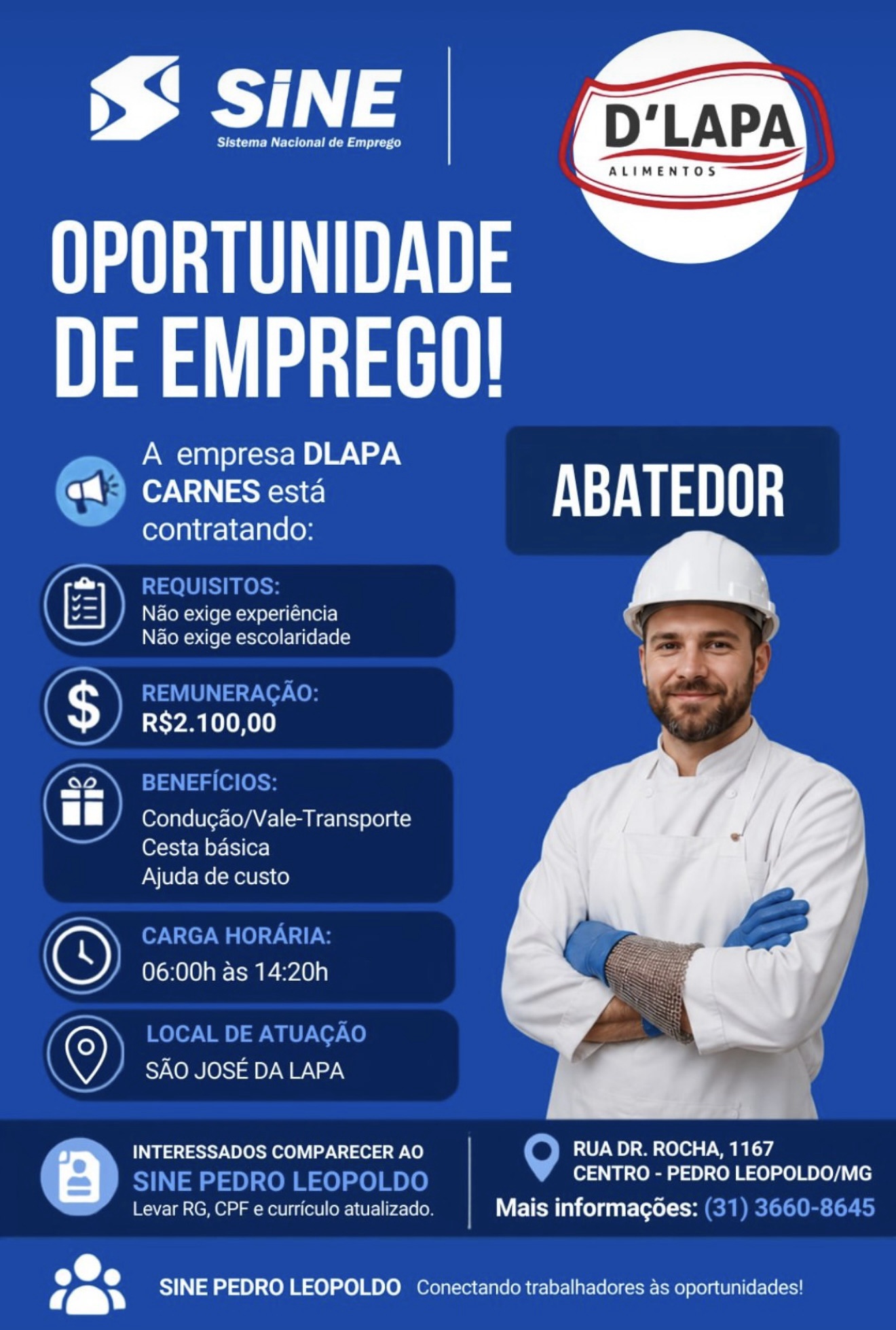 D’Lapa Alimentos abre vaga com salário de R$ 2,1 mil