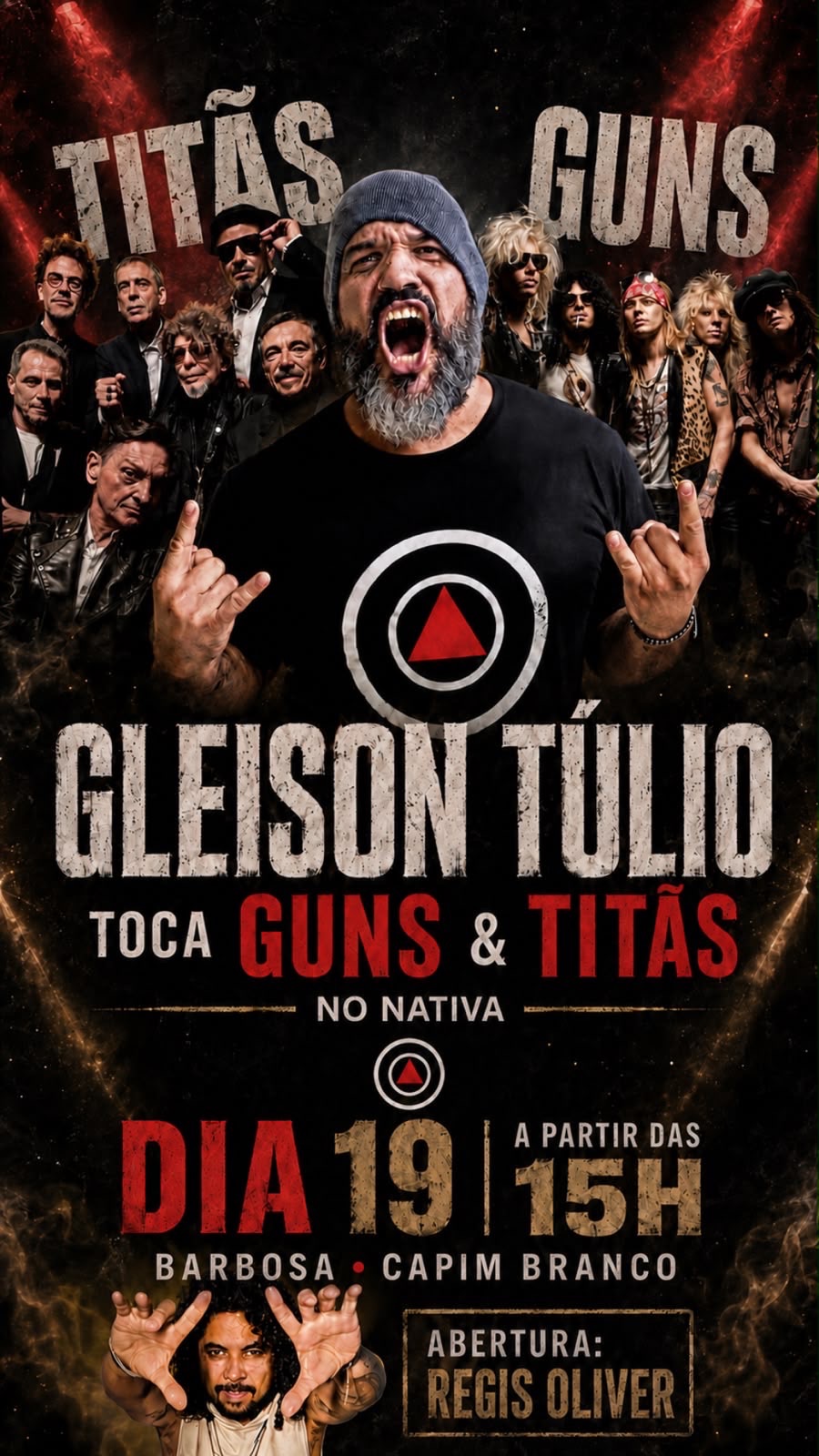 É hoje! Gleison Túlio leva sucessos de Guns N’ Roses e Titãs para Capim Branco