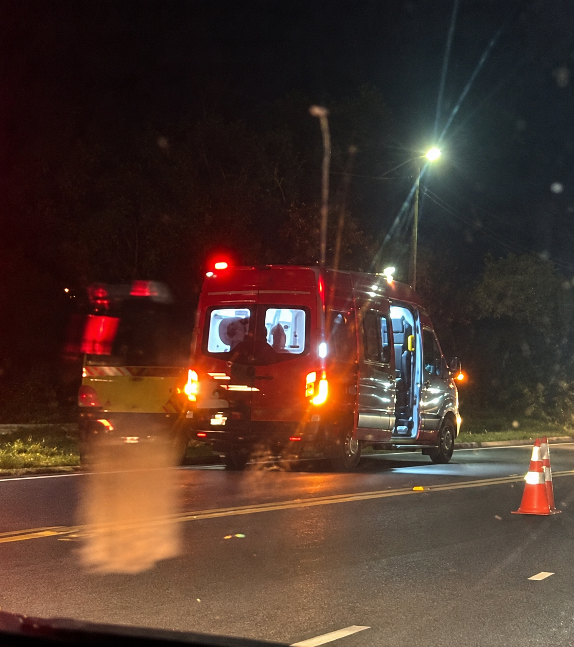 Acidente com moto é registrado na MG-424, em Pedro Leopoldo