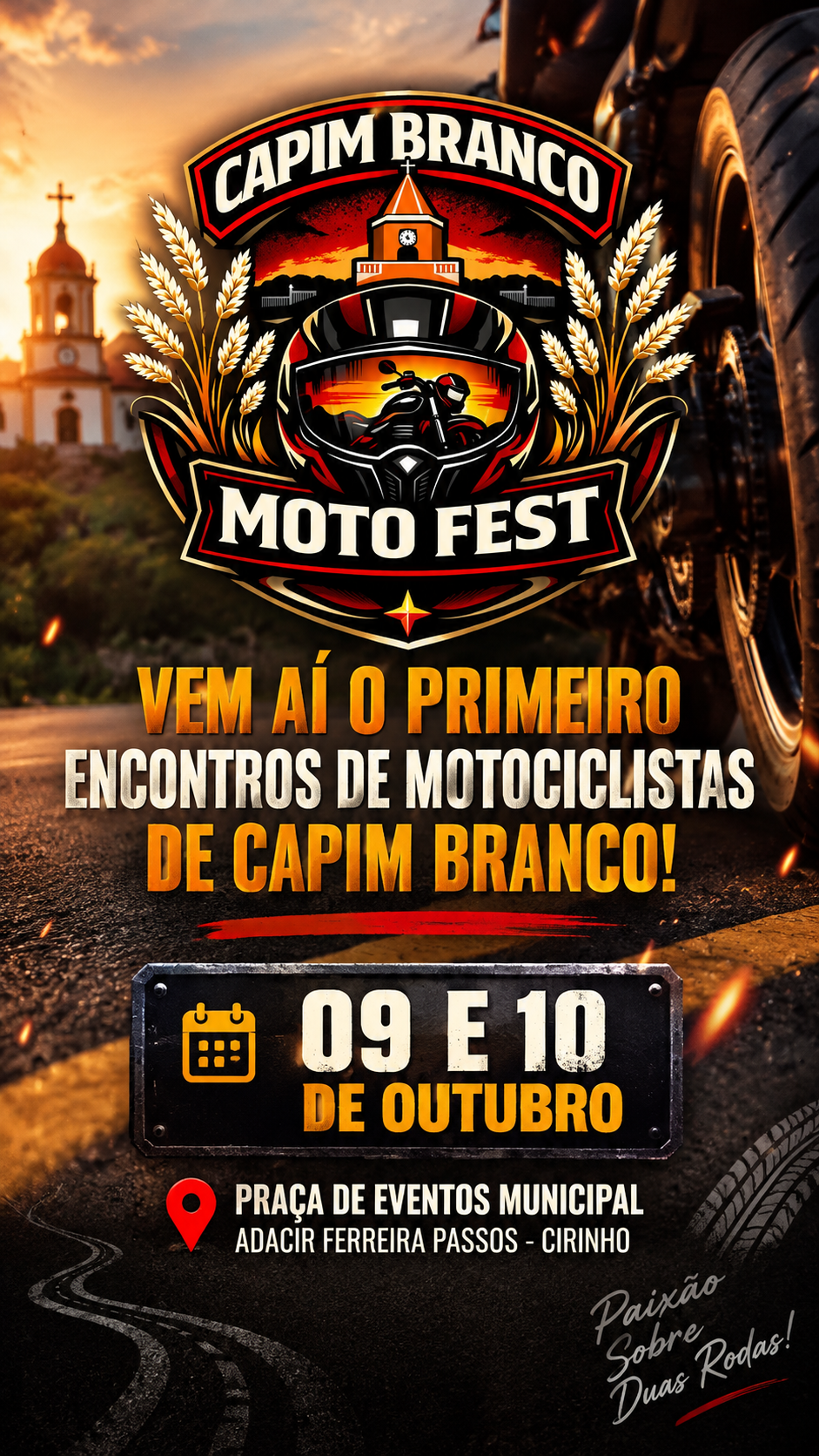 Capim Branco recebe primeiro Moto Fest com encontro de motociclistas em outubro