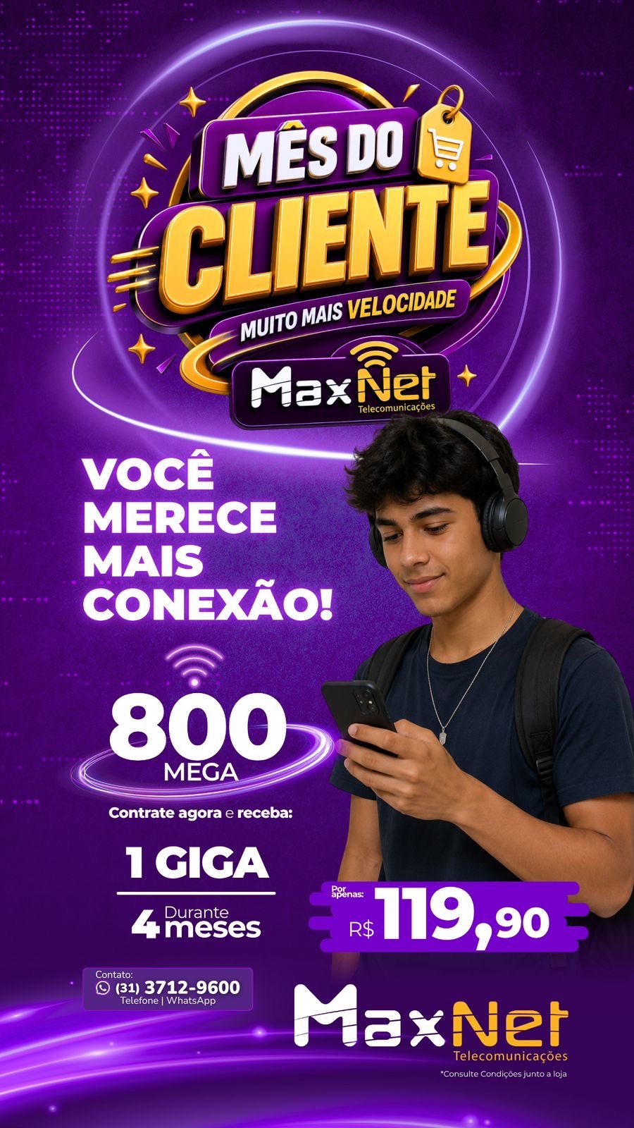 MaxNet lança campanha com mais velocidade e condições especiais