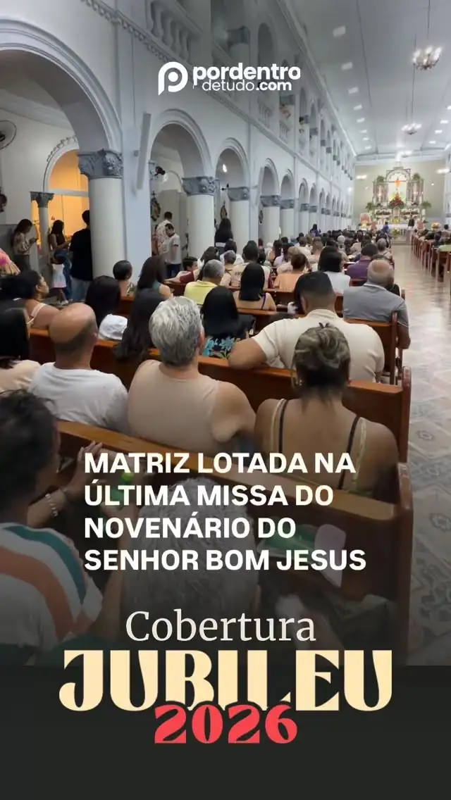 VÍDEO: Matriz fica lotada na última missa do novenário do Senhor Bom Jesus