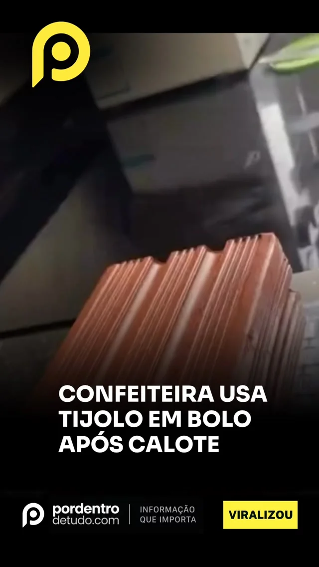 VIRALIZOU; Confeiteira usa tijolo em bolo após cliente deixar dívida por meses