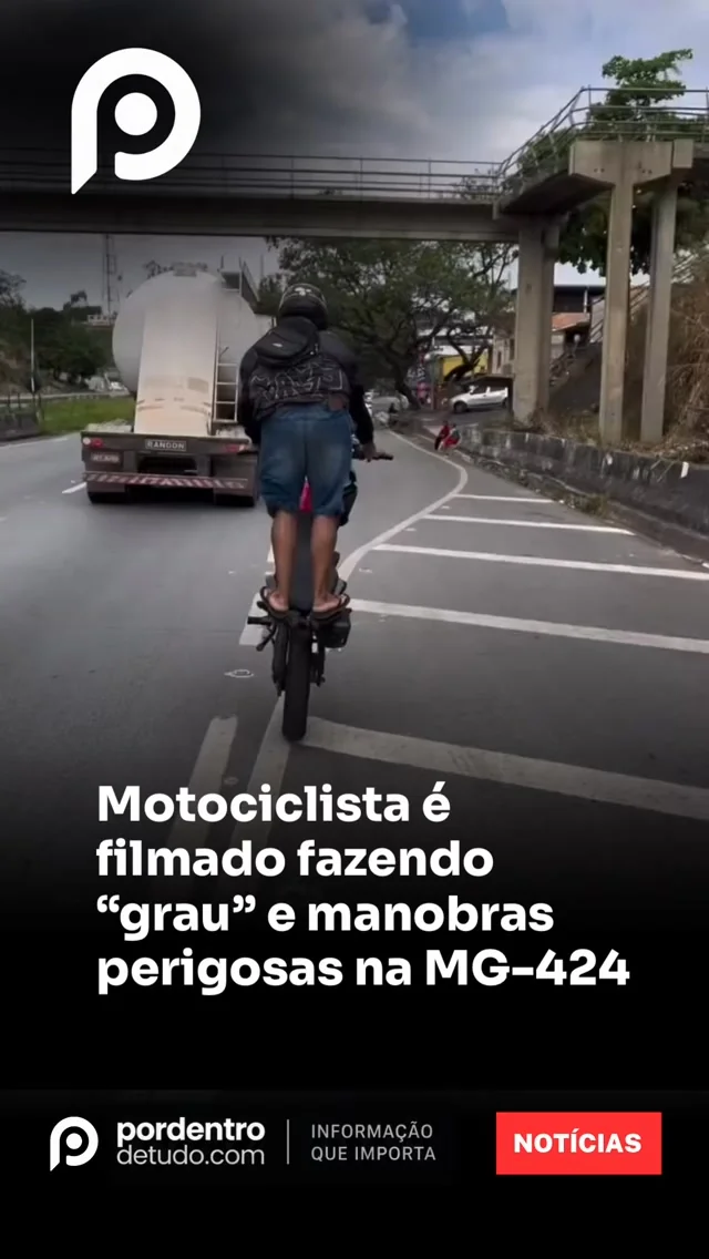 VÍDEO: Motociclista é filmado fazendo “grau” e manobras perigosas na MG-424