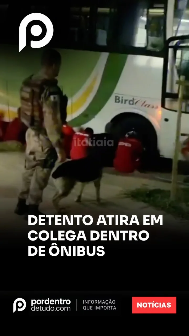 VÍDEO: Detento atira acidentalmente em colega dentro de ônibus em Contagem