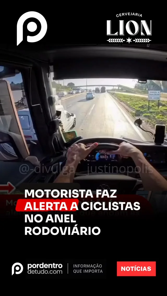 VÍDEO: Motorista faz alerta a ciclistas sobre riscos no Anel Rodoviário de Belo Horizonte