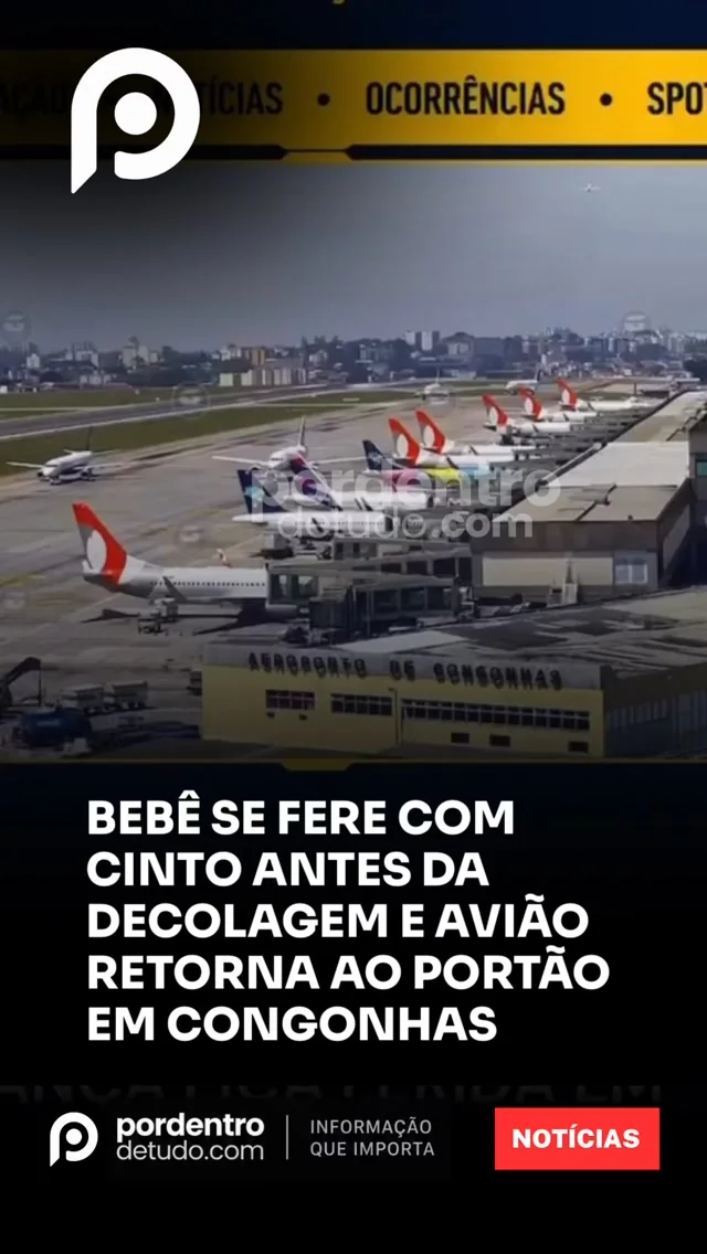 VÍDEO: Bebê fica ferido no dedo por cinto de segurança antes de voo da Latam em Congonhas