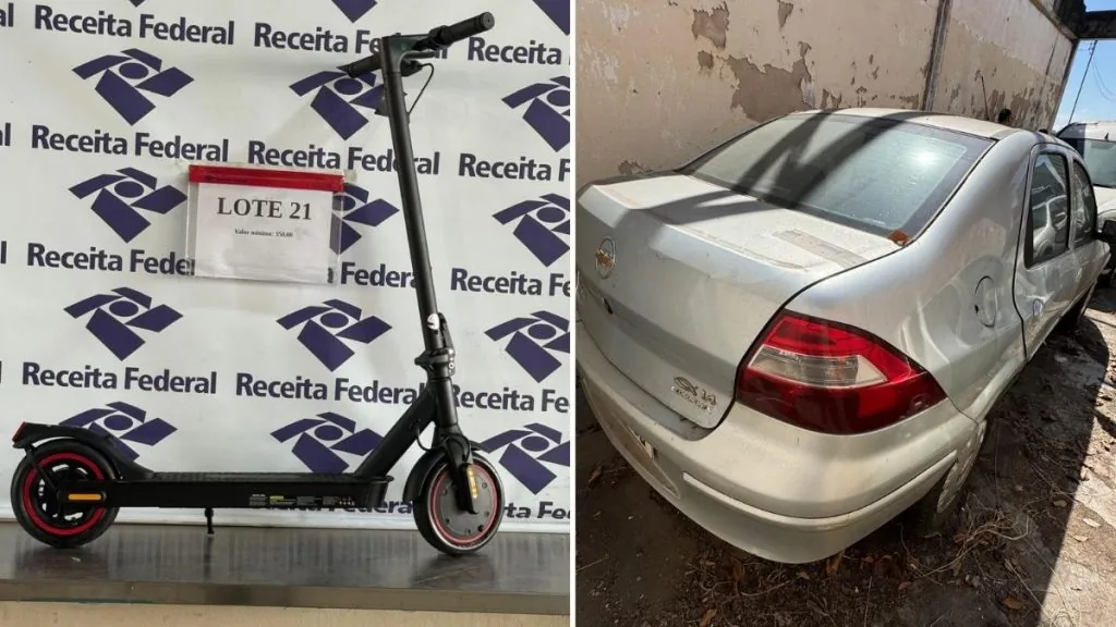 Receita Federal faz leilão em MG com veículos, eletrônicos e outros itens