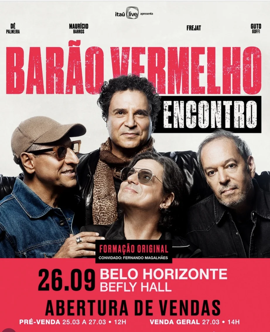 Barão Vermelho reúne formação original em show especial em BH