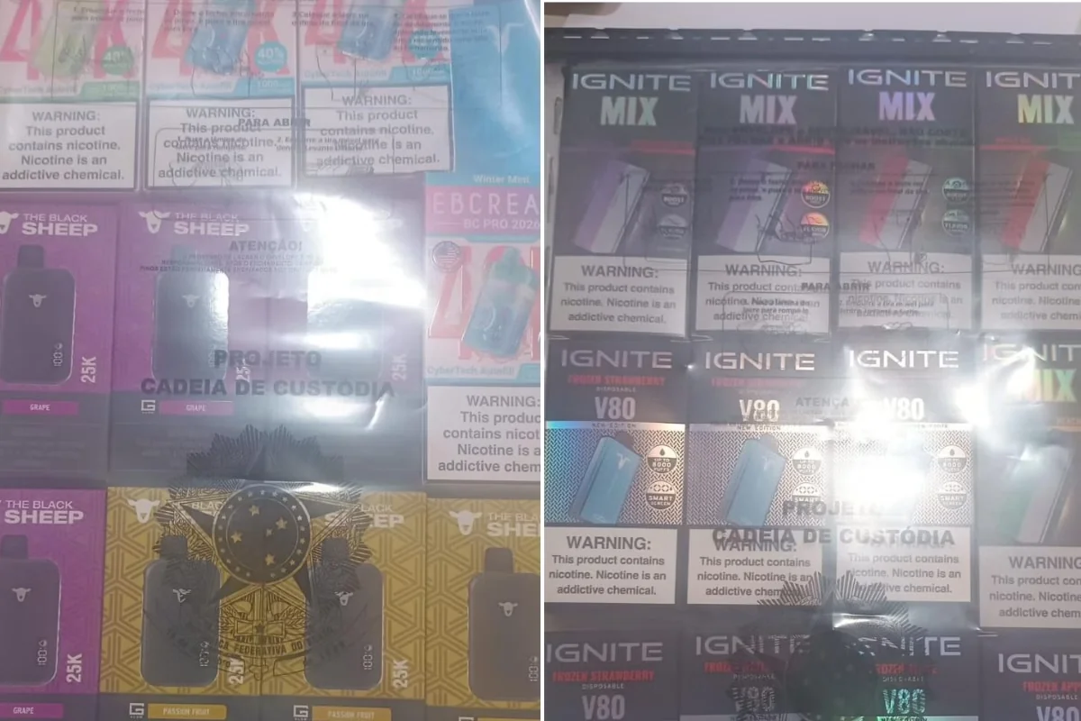 Casal é preso com 23 cigarros eletrônicos que seriam revendidos pela internet em MG