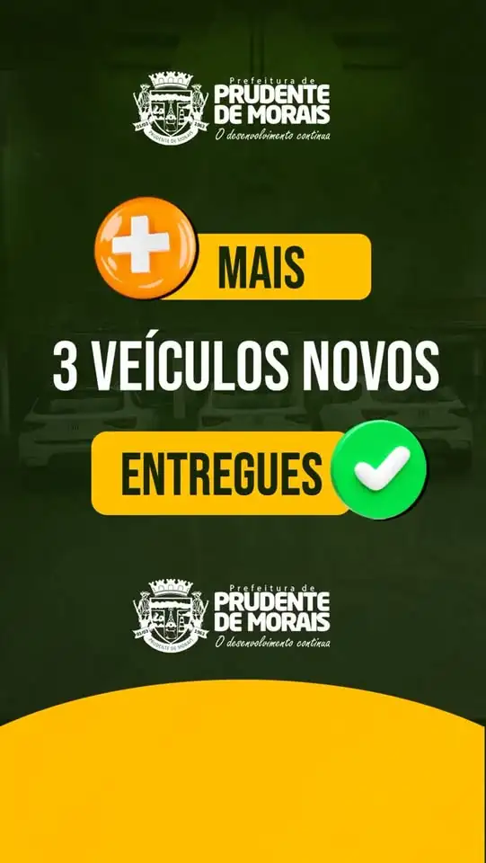 Prudente de Morais recebe três veículos novos para reforçar a frota municipal