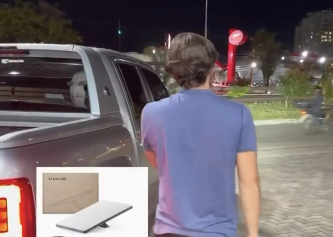 VÍDEO: Starlink é furtada de caminhonete durante parada para abastecimento