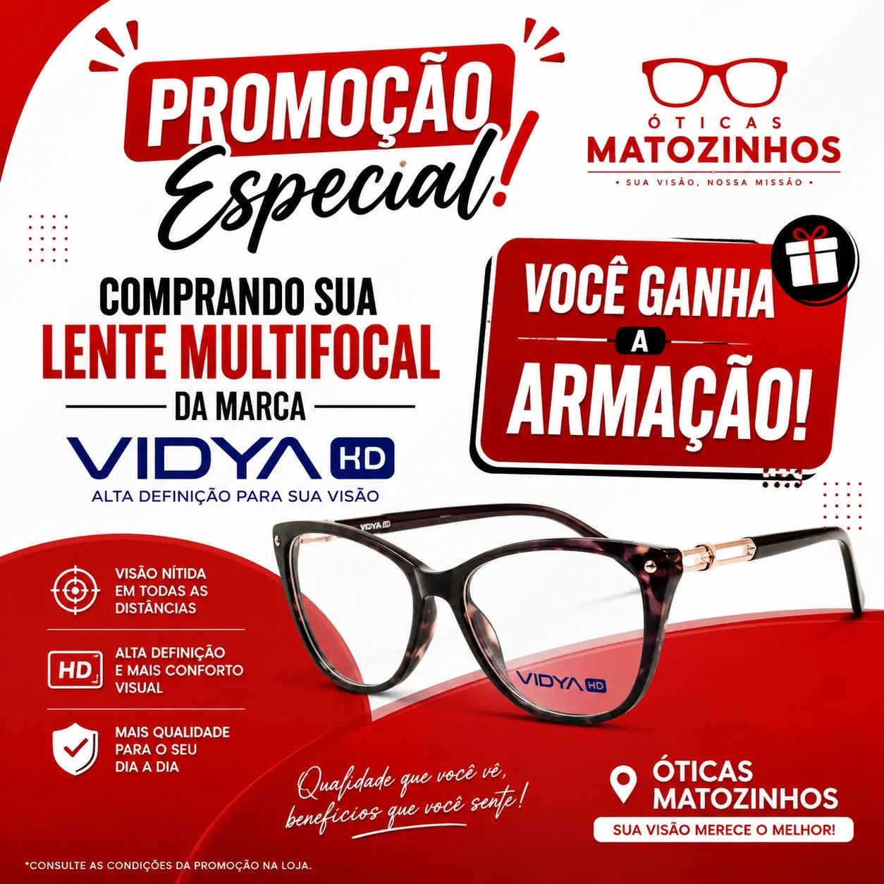 Óticas Matozinhos lança promoção com armação grátis