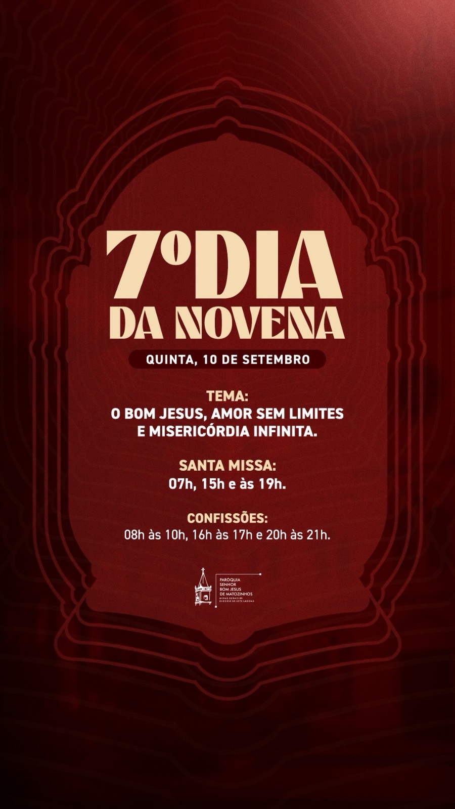 7º dia da Novena do Senhor Bom Jesus acontece nesta quinta em Matozinhos