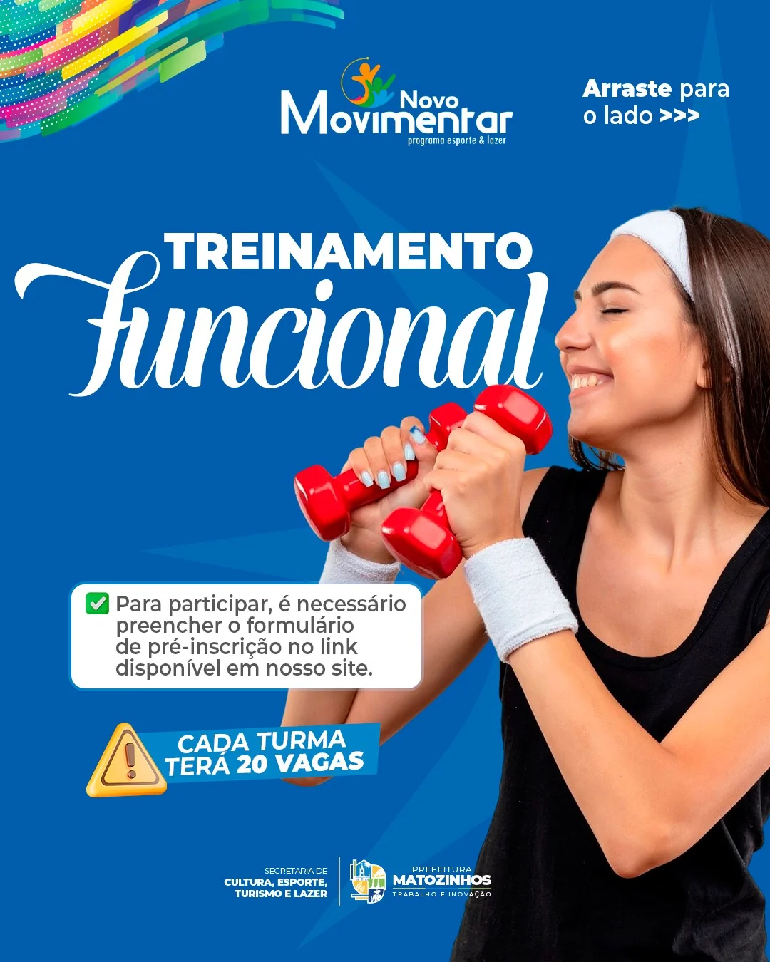 Prefeitura de Matozinhos inicia pré-inscrições para Treinamento Funcional gratuito