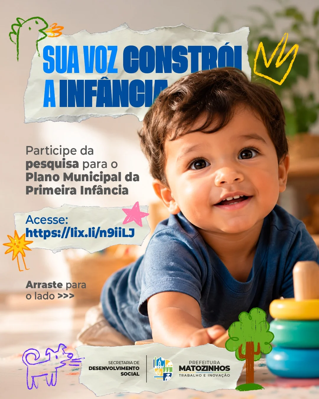 Prefeitura de Matozinhos consulta população sobre primeira infância