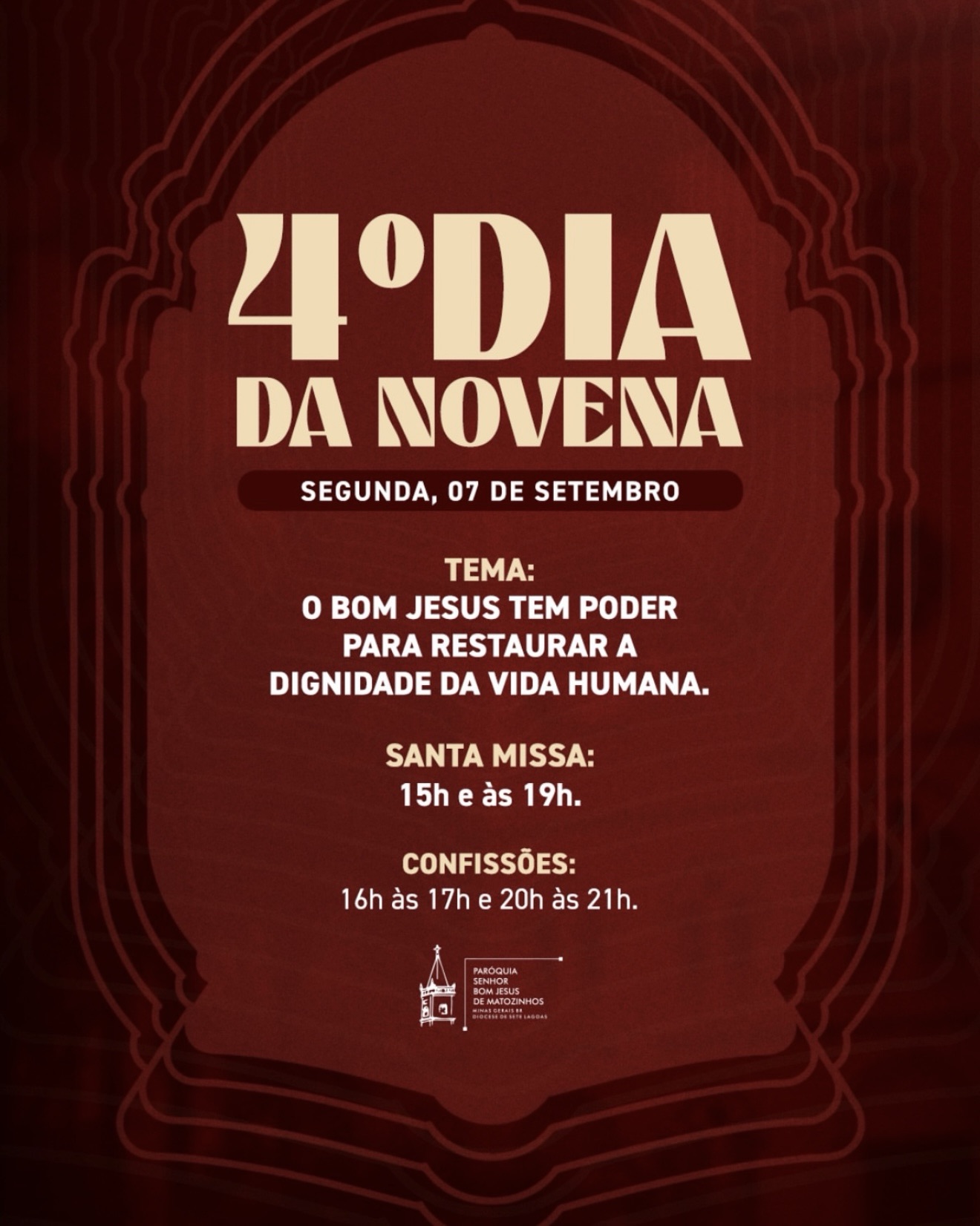 4º dia da novena do Bom Jesus acontece nesta segunda-feira