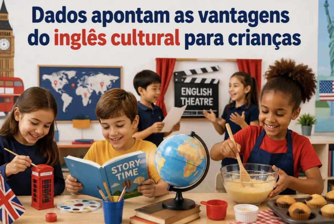 Dados apontam as vantagens do inglês cultural para crianças