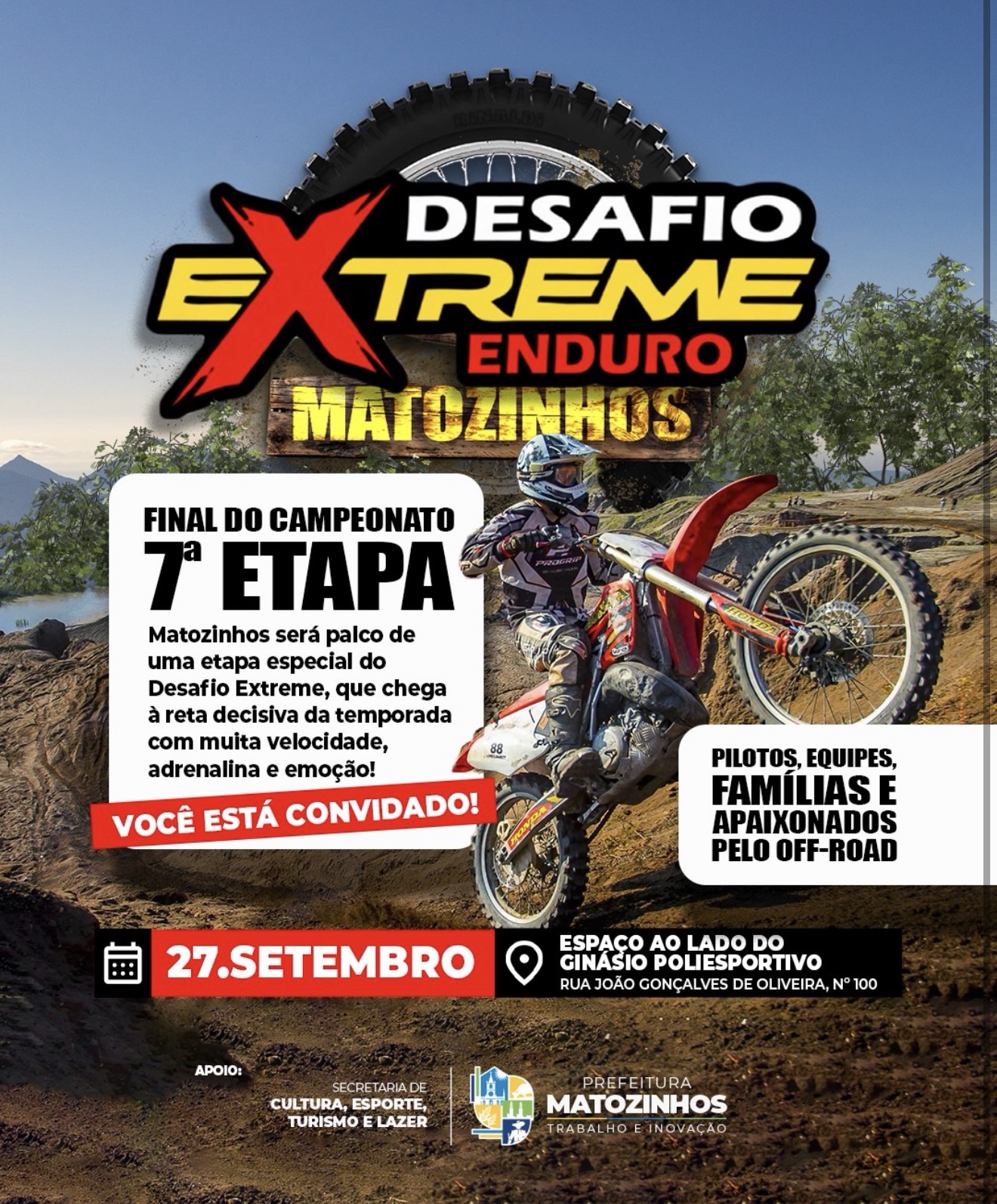Matozinhos recebe final da 7ª etapa do Campeonato Desafio Extreme Enduro neste domingo