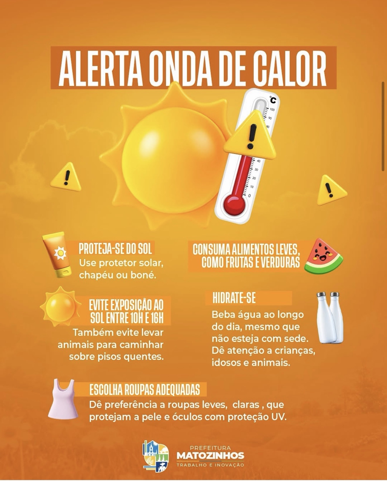 Matозinhos alerta para onda de calor e reforça cuidados com a saúde