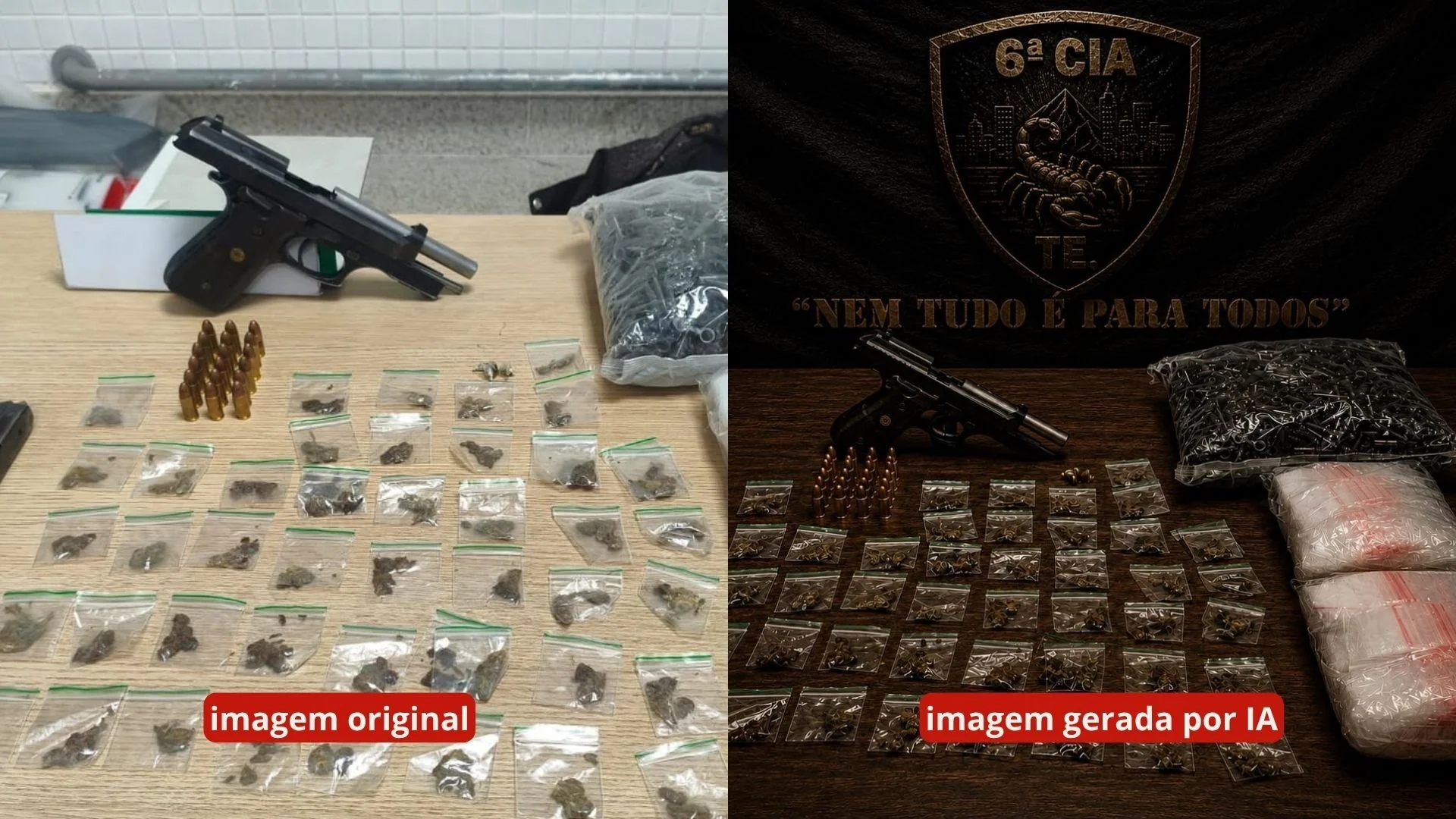 Polícias do Espírito Santo admitiram uso inadequado de IA para editar imagens de apreensões
