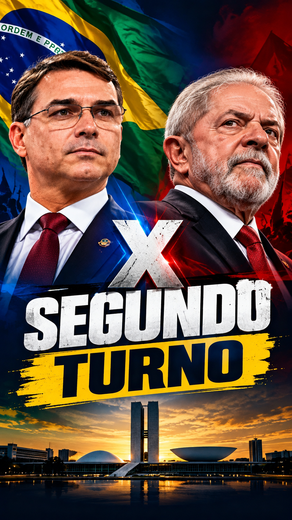 Flávio Bolsonaro termina 1º turno à frente e enfrenta Lula no segundo turno