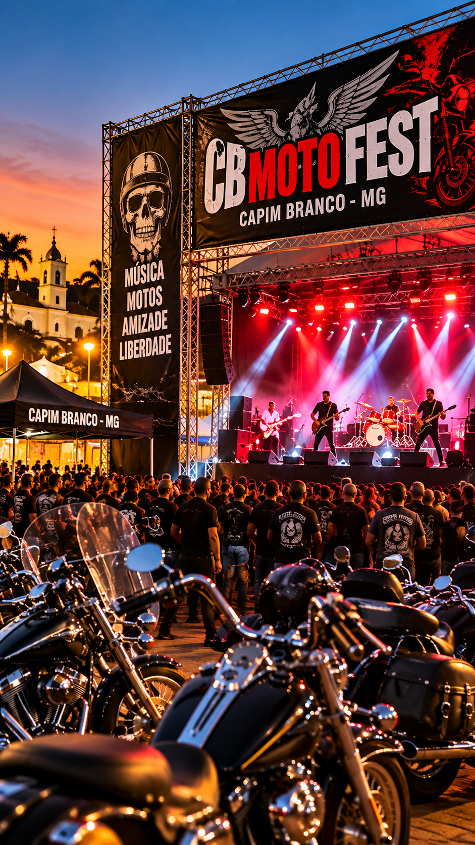 Capim Branco recebe neste sábado o 1º CB MotoFest com shows de rock gratuitos